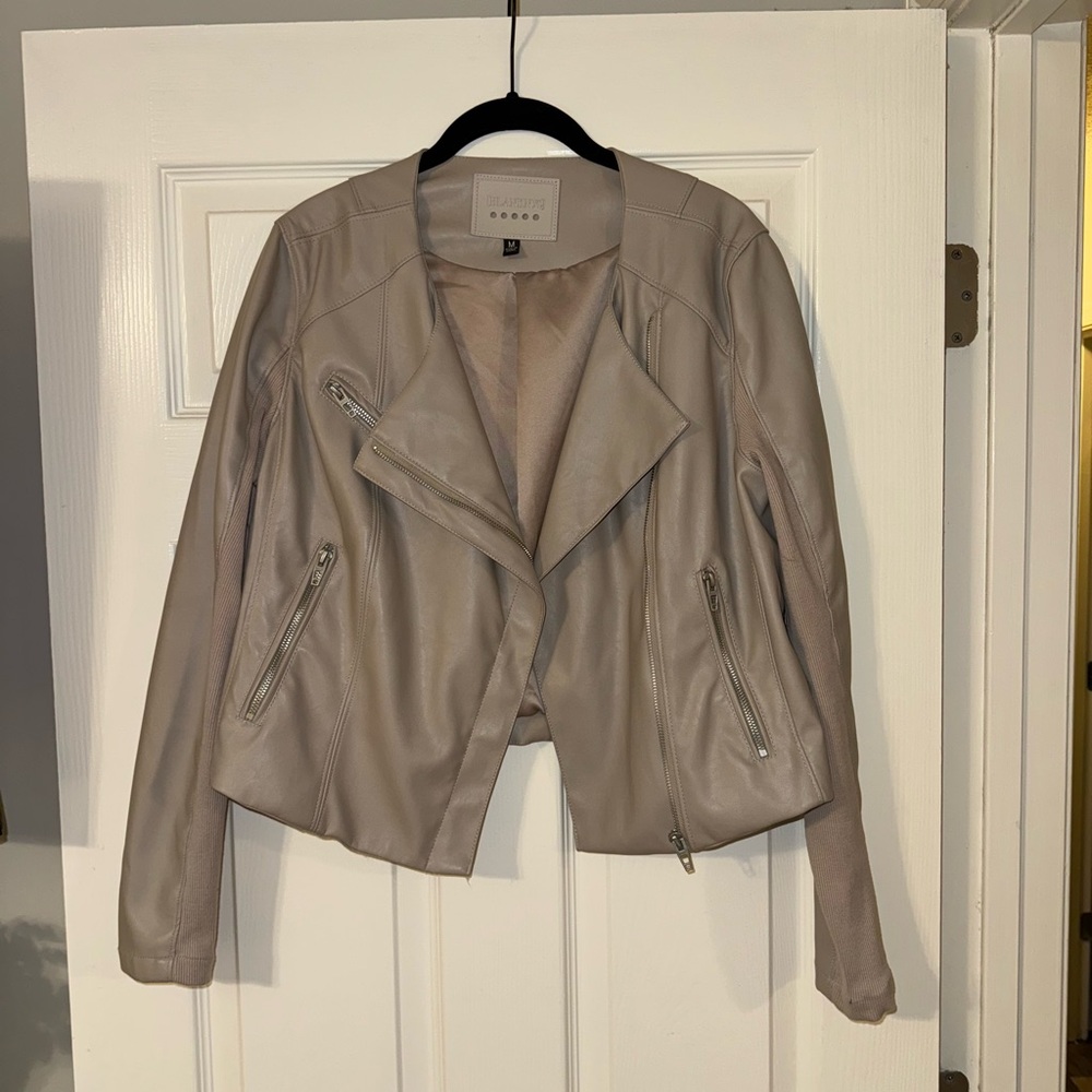 BlankNYC Tan Faux Leather Jacket